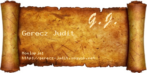 Gerecz Judit névjegykártya